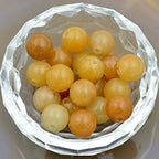 AD Beads Natural Gemstone 10mm Round Loose Beads Big Hole 2mm Sized 30pcs (Yellow Aventurine) - color: Yellow Aventurine