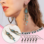 TOAOB 100pcs Earring Hooks Hypo Allergenic French Ear Wires with Ball and Coil 18mm Antique Bronze Fish Hook Earrings Making Supplies Jewelry Findings - color: Antique bronze