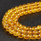 150pcs 8mm Citrine Beads Natural Gemstone Beads Round Loose Beads for Jewelry Making - color: Citrine, size: 8mm