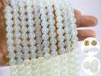 500PCS 8mm Milky White Glass Round Beads Bulk,Imitative Jade Beads Kit, Bracelet Space Loose Beads for Jewelry Making Earring, Necklaces, DIY Crafts & Gifts #351 - size: 8mm Milky White #351