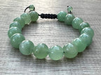 GAF TREASURES Grade A ++ Gemstone Round Bead Adjustable Bracelet 10mm, Genuine Crystal Bead Bracelet, Gift for Men & Women - color: Green Aventurine
