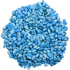 Amazing Gemstone Turquoise Pre Drilled Crystal Crushed Chips Beads for Bracelets Making, DIY Handmade Natural Healing Crystals (25 Inch Strand) - color: Turquoise