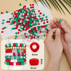 MIIIM 1000PCS 6x9mm Pony Beads Bulk for Christmas, Bracelets Making Kit, Kandi, Hair Braids, Craft Jewelry Making (Christmas) - color: Christmas