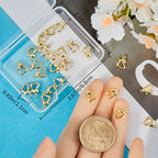 Beebeecraft 1 Box 30Pcs Heart Lobster Clasps 18K Gold Plated Brass Lobster Claw Jewelry Bracelet Clasps Connector with Jump Ring for Valentine's Day DIY Craft Jewellery Making, Small 0.4x0.28in - color: Gold