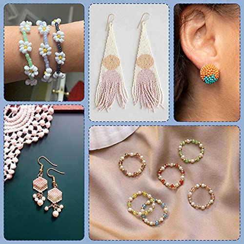 2000pcs 4mm 6/0 Pink Glass Round Craft Beads for DIY Jewelry Making - color: Cream Pink, size: 4mm