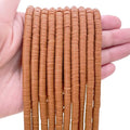 10 Strands Clay Bead, Heishi Beads for Bracelet Stack, Earth Tone Clay Beads for Adults, Flat Beads Kit for Friendship Bracelets, Neutral Beads Bracelet Making Kit(Terracotta) - color: Terracotta