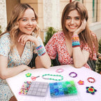 2600Pcs 72 Colors Pony Beads for Bracelets, 4 Box Rainbow Kandi Beads Bracelet Making Kit, Friendship Bracelet Kit with A-Z Letter Bead for Adults DIY Jewelry Making Crafts
