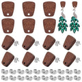 Wood Earring Studs for Jewelry Making,90Pcs Wood Earring Findings Wooden Stud Earrings Posts with Loop Trapezoid Earring Pin Studs Bulk with Ear Backs for Earrings Making Supplies Jewelry Findings - color: Trapezoid-90Pcs