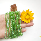 3mm1100pcs Bicone Beads Crystal Glass Faceted Beads for Necklace Bracelet Earrings DIY Jewelry Crafts Making Project (3mm Light GreenAB) - color: 3mm Light GreenAB