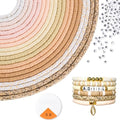 ADIIL 7200pcs Clay Beads Bracelet Making Kit, 6mm Polymer Heishi Beads for Jewelry Making, Friendship Bracelet Kit Birthday Gift for Adults Light Neutral - color: Light Neutral