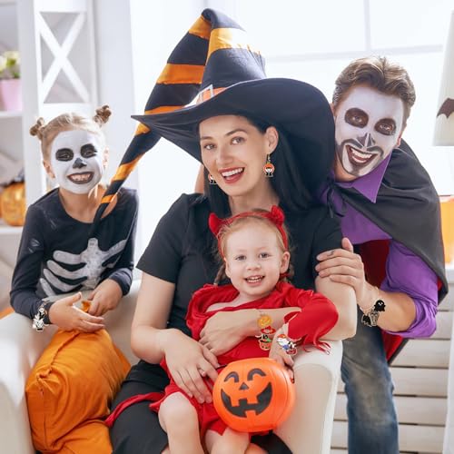 MARFOREVER 120 PCS Halloween Charms for Jewelry Making, Assorted Halloween Ghost Skeleton Bat Witch Pumpkin Skull Enamel Charm Pendants for Bracelet Necklace Earrings Making DIY Crafts Gifts - style: Halloween