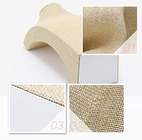 Beige Linen Necklace Display Bust - 11.8" Jewelry Holder for Necklaces, Bracelets, Figure Display Stand (30x17cm) - size: 30x17cm