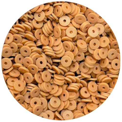 2000pcs Gold Clay Beads for Bracelets Making Heishi Polymer Flat Disc Spacer 6mm Clay Bead for Jewelry Earring DIY Crafts - color: Gold Clay Beads, size: Small Pack(Single Color )