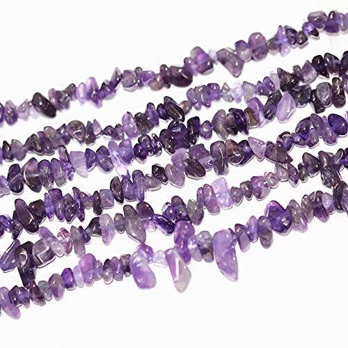 7-8mm Natural Amethyst Gemstone Chips Loose Beads Semi Precious for Jewelry Making DIY Handmade Craft Supplies 1 Strand per Bag Approxi 34" - color: Amethyst Chips