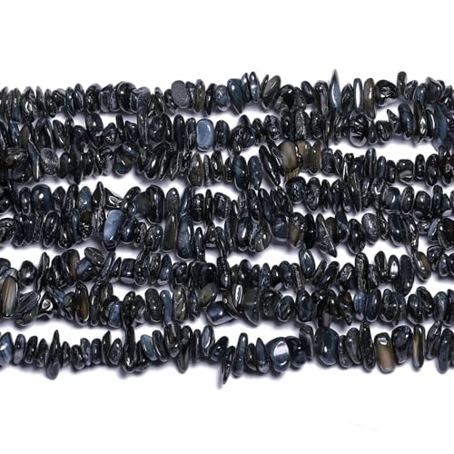 Chip Shells, 260pcs 5-8mm Irregular Beads with Holes, Black Shell & Onyx Chip Beads for Jewelry Making - color: Black
