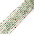 Faceted Natural Green Phantom Quartz 2-3mm Cube Square Loose Beads Gemstone Small Loose Beads Healing Crystal Energy Stone for DIY Jewelry Making 15" - color: Green Phantom Quartz