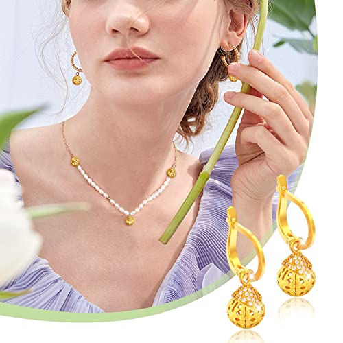 TOAOB 100pcs 10mm Gold Plated Filigree Hollow Ball Beads Round Metal Loose Spacer Beads for DIY Crafts Bracelets Necklaces Earrings Jewelry Making - color: Gold, size: 10mm