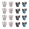 16-Pcs Crystal Jewelry Making Charms Silver Pendant Charm For Women Making Jewelry Crafts Rhinestone Charms - color: Ribbon