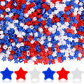 UPINS 1200pcs Red White and Blue Beads,4th of July Beads Patriotic Star Shaped Beads American Beads Memorial Day Beads DIY Jewelry Making Crafts - color: Multicolor Star Shape for Independence Day