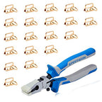 SPEEDWOX 20 Sets of Key Fob Pliers and 1.25 Inch Key Fob Hardware Sets with Keychain Split Rings Golden Webbing Fabric Strapping Glass Breaking Pliers Tools with Rubber Tips - size: 1.25" Golden