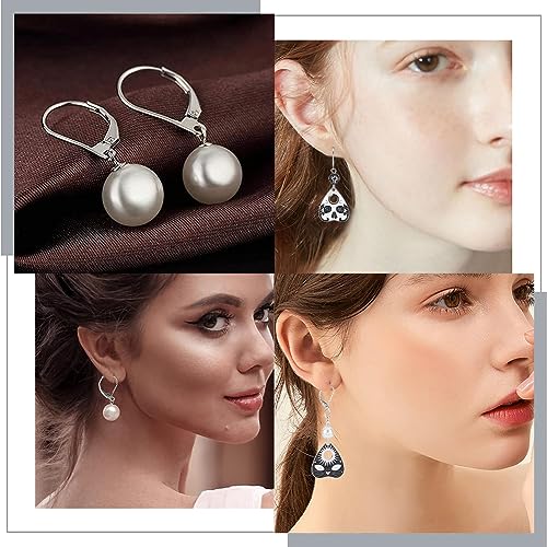 SUNNYCLUE 60Pcs 925 Sterling Silver Plated French Earring Hooks with Lever Backs for DIY Dangle Earrings - color: 1 Box 60pcs 925 Sterling Silver Plated Leverbacks