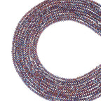 FASHEWELRY 10 Strands Briolette Crystal Glass Beads 2mm Rondelle Faceted Glass Spacer Beads Full Rainbow Plated for Necklace Bracelet Jewelry Making (Dark Slate Blue) - color: Dark Slate Blue, size: 2mm