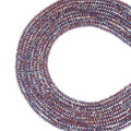 FASHEWELRY 10 Strands Briolette Crystal Glass Beads 2mm Rondelle Faceted Glass Spacer Beads Full Rainbow Plated for Necklace Bracelet Jewelry Making (Dark Slate Blue) - color: Dark Slate Blue, size: 2mm