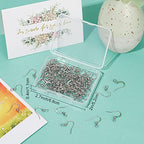 SUNNYCLUE 1 Box 100Pcs 304 Stainless Steel Earring Hooks Fish Hook Earring Wires Silver Earring Findings Ball Dot Earwires French Ear Hooks for jewellery Making Women Adults DIY Dangle Earrings Crafts - color: 100pcs 304 Stainless Steel Earring Hooks