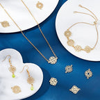 SUPERFINDINGS Baroque Style Links Connectors Gold Double Hole Pendant Connector Flower Flat Round Chinese Knot Connector Charms for DIY Jewelry Making - size: 17-20x13-19mm