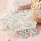Dazzling Colorful Filigree Charms Hollow Out Multicolor Geometric Filigree Pendants for DIY Jewelry Making Earrings Necklaces Components - color: Ellipse
