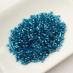 John Bead 25g Cylin Beads Capri Blue Silver Lined 11/0 Glass Cylindrical Seed Beads for Jewelry Bracelets Necklaces Earrings Making Embroidery - color: Capri Blue Silver Lined