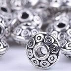 April Ya 100 Pieces 6 mm Antique Silver Spacer Beads European Style Beads for Jewelry Making