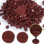 250pcs Burgundy Wax Seal Beads, Andotopee Premium Metallic Wine Red Sealing Wax Pellets for Stamp Seals, Wedding Invitations, Letter Envelopes, Scrapbook DIY Crafts & Formal Documents - color: Wine Red