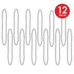 Party Beads - Small Round - size: 12-Pack, style: Silver (12-Pack)