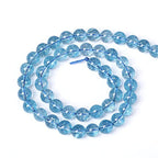 10mm 38pcs Blue Topaz Crystal Quartz Natural Stone Round Loose Beads for Jewelry Making DIY Bracelet Necklace Earrings - color: Blue Crystal, size: 10mm
