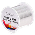 22 Gauge Jewelry Wire, Anezus Craft Wire Tarnish Resistant Copper Beading Wire for Jewelry Making Supplies and Crafting (Silver, 49 Yards/45 Meters) - color: Silver