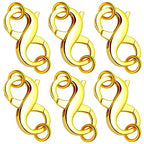 Dailyacc Double Opening Lobster Clasp 316 Stainless Steel Silver and Gold Pleted Necklace Bracelet Extender Clasps and Closures for DIY Jewelry (Gold 6Pcs, 12mm × 6mm) - color: Gold 6Pcs, size: 12mm × 6mm