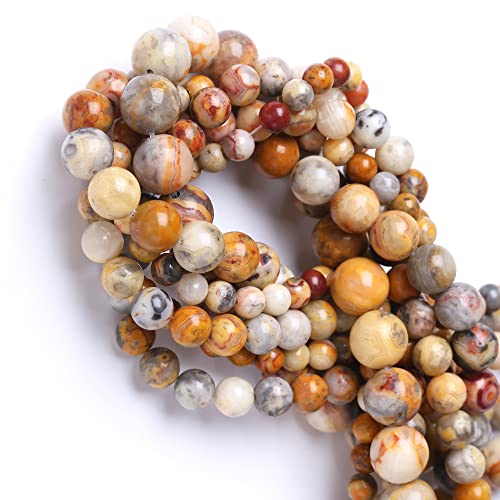 6MM Crazy Lace Agate Round Loose Beads Natural Gem Beads Crystal Energy Stone Beads for Jewelry Making DIY Bracelet Necklace - color: Crazy Lace Agate, size: 6mm