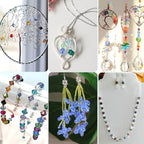 PAXCOO 1120Pcs Crystal Acrylic Bicone Beads for Jewelry Making, 28 Colors, 8 MM - size: 8 mm