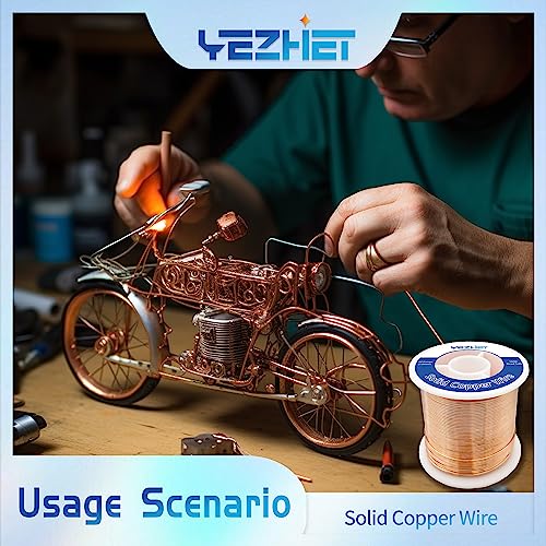 99.9% Solid Bare Copper Wire(18 Gauge(1.0MM), 213Ft), Dead Soft 1 Pound Spool Pure Copper Wire for Crafts, Jewelry Making, Electroculture Gardening - size: 18GA