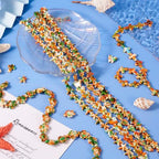 6 Strand Turquoise Spacer Beads Starfish Turtle Cross Leaf Butterfly Painted Beads Summer Ocean Loose Beads Crafts 8 Colors 13-17mm for DIY Bracelet Necklace Earring Jewelry Making - color: Mixed Color-A