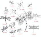 Assorted Dragonfly Charm Pendant Connector for DIY Jewelry Making Accessaries(13pcs,Antique Silver Tone)