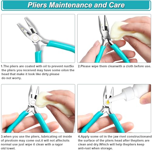 Yholin Jewelry Pliers and Jump Rings - Jewelry Making & Repair Kit for Bracelets, Necklaces, Wire Cutters, Chain Nose Pliers