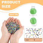 PH PandaHall 6000 Pcs 11/0 Glass Seed Beads, 2mm Seed Beads Mixed Colors Round Waist Bead Mini Spacer Bead for Earring Choker Bracelet Neckalce Waist Chain Jewelry DIY Crafts Making - color: Mixed Colors-6000 Pcs