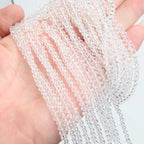 415pcs Rondelle Crystal Glass Beads 2mm 4mm 6mm 8mm Mixed Sizes, Faceted Briolette Spacer Czech Seed Loose Beads for DIY Jewelry Making (Transparent) - color: Transparent