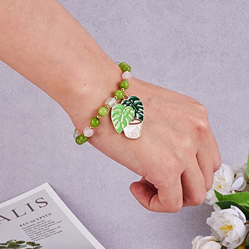 24 Pieces Mushroom Enamel Charm Pendant Plants Alloy Enamel Charm Mixed Shape Pendant for Jewelry Necklace Bracelet Earring Making Crafts
