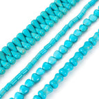 Craftdady 270Pcs Blue Turquoise Beads Teardrop Heart Column Bone Gemstone Beads Spacer Stone Bead Strands for Boho Crafts DIY Jewelry Making Supplies - color: Turquoise, 4 Shapes