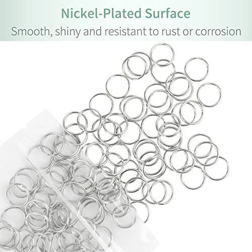 Pawfly 100 Pack 3/5 Inch Mini Split Jump Ring with Double Loops Small Metal Rings Connectors for Jewelry Necklaces Bracelets Earrings Crafts Ornaments and DIY Arts - size: 3/5 Inch,100 PCS