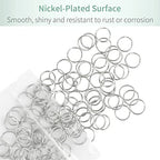 Pawfly 100 Pack 3/5 Inch Mini Split Jump Ring with Double Loops Small Metal Rings Connectors for Jewelry Necklaces Bracelets Earrings Crafts Ornaments and DIY Arts - size: 3/5 Inch,100 PCS