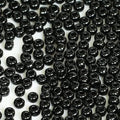 Size 6/0 Crafts Glass Seed Beads 4mm Black Beads for Jewelry Making (Total About 100g About 1200pcs) - color: Black